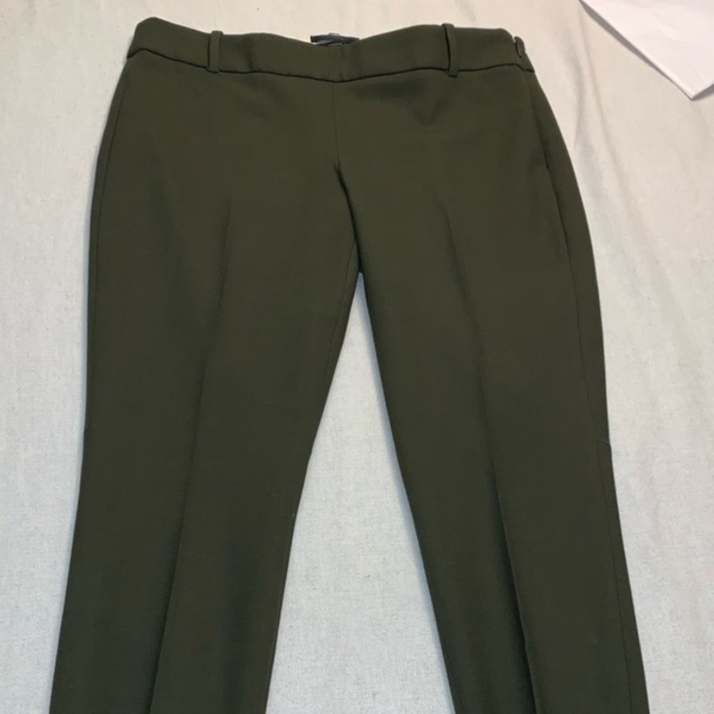 J Crew Minnie Olive Green Slim Trouser Pants